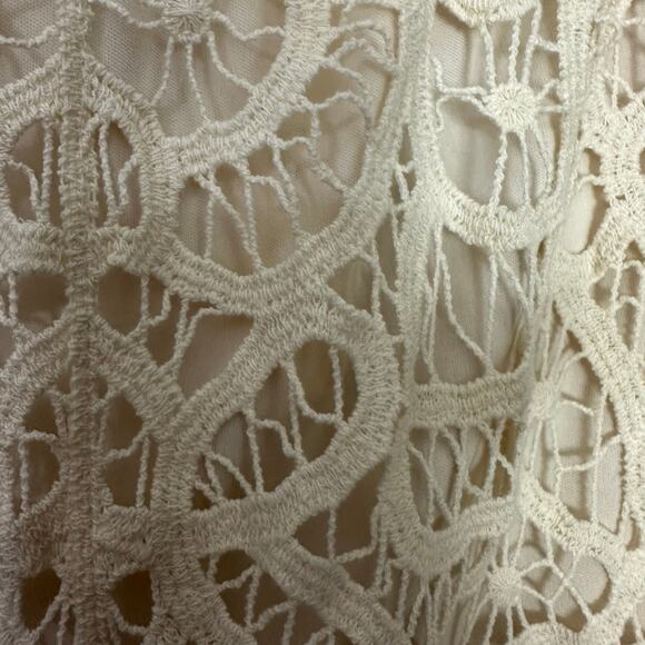 Adiva Boho Lace Skirt Large Long Layered Cotton Crochet Look Gypsy Cowgirl Midi - Picture 5 of 7